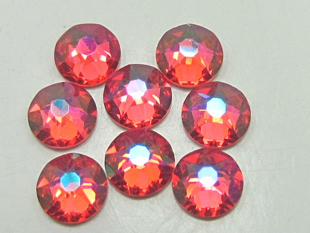 1 Gross 7ss INDIAN PINK GLACIER BLUE FLATBACK European Rhinestones